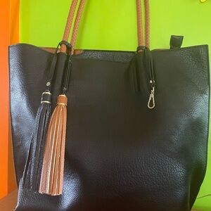 Black and Tan Tote Bag